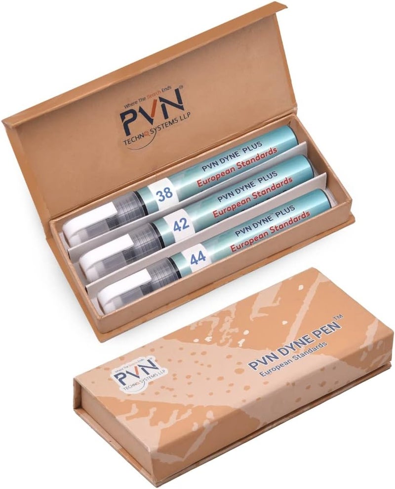 PVN قلم داين بلس لقياس معالجة توتر السطح (المعايير الأوروبية) / يستخدم في اختبار مستوى داين للأفلام - الأجسام، الألواح المطلية (حزمة التحويل) 38، 42، 44 داينز - Image 1